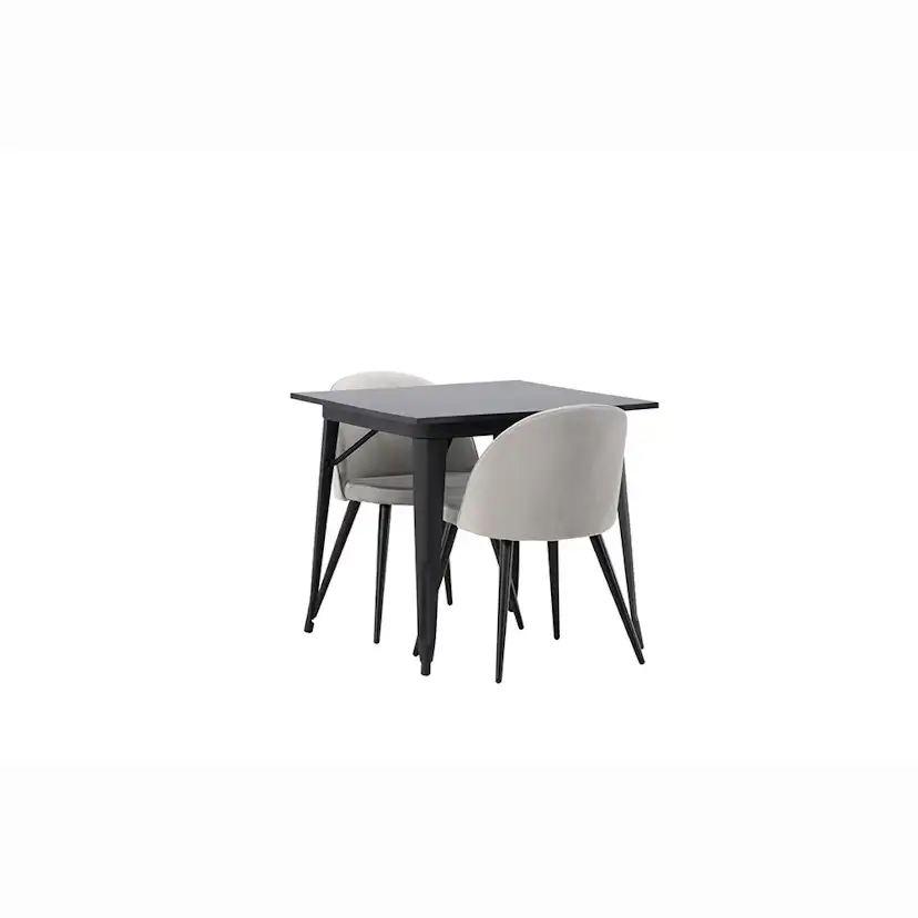 Matgrupp Venture Home Tempe med 2 Velvet Stolar