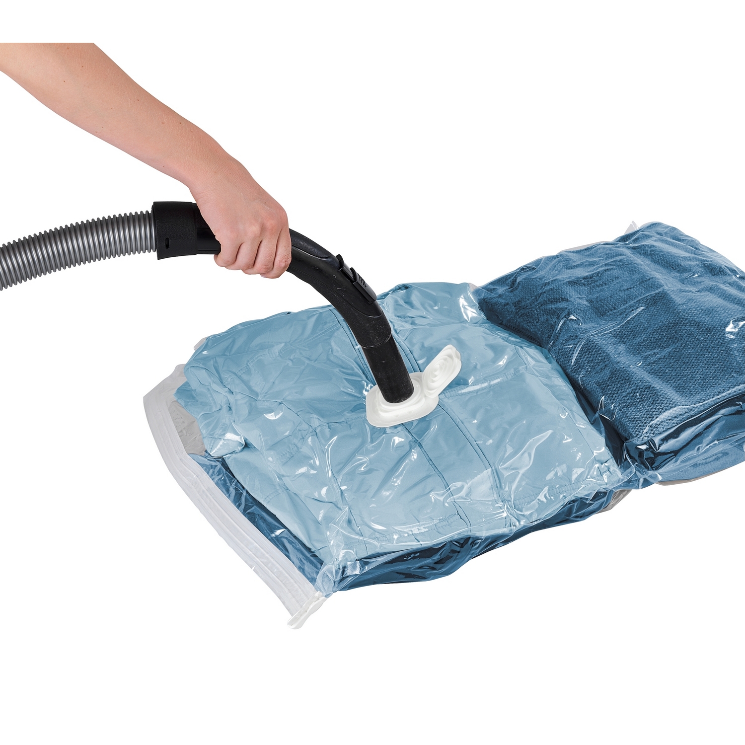 Vakuumpåse WENKO Vakuum Platsbesparande Klädförvaring S 5-pack ink Pump