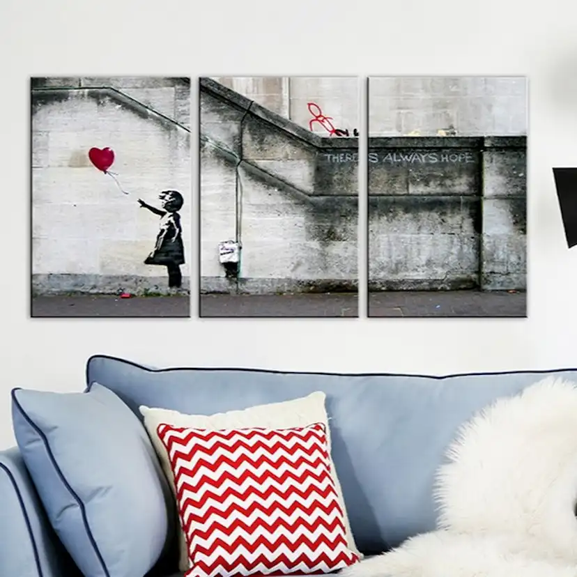 Tavla Arkiio Det Finns Alltid Hopp Banksy Triptych