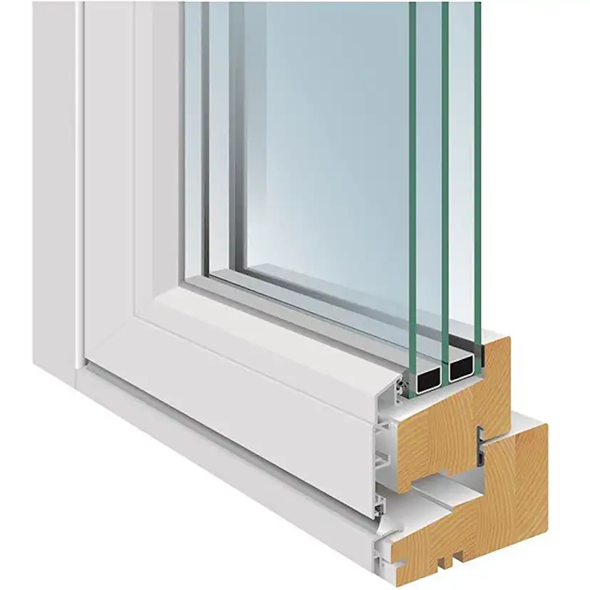 Överkantshängt Sveafönster Solid Aluminium 3-glas