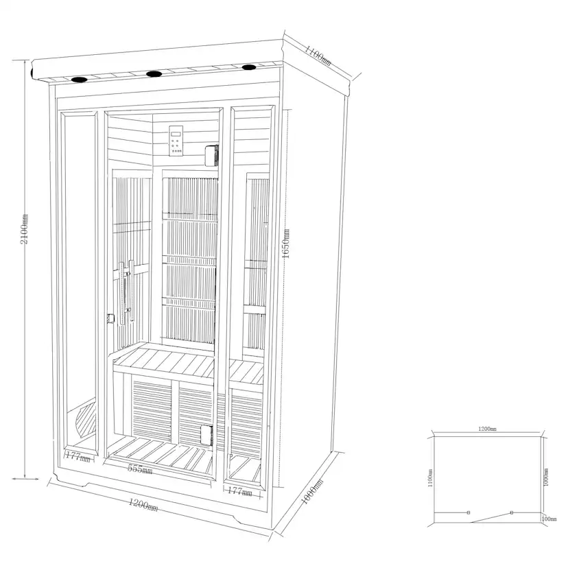 Infraröd Bastu Metalcraft Hamina