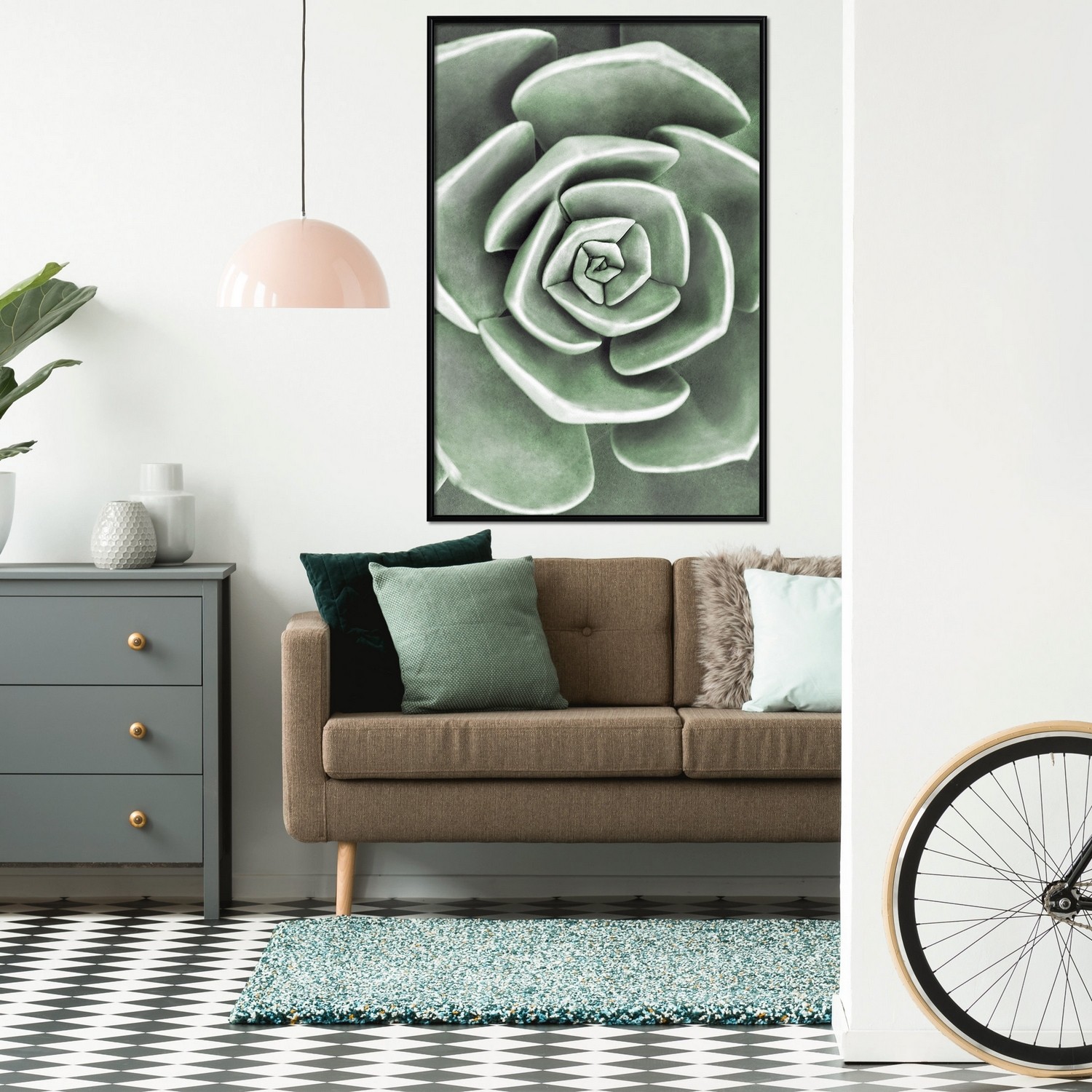 Affisch - Beautiful Succulent [Poster] 20x30 Svart ram, 20x30 cm