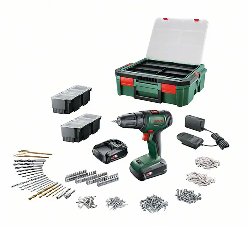 Borrskruvdragare Bosch Power Tools 18V med Batteri, Laddare & Tillbehörspaket