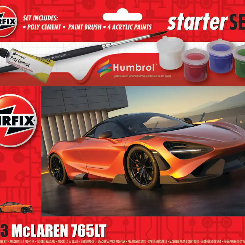 Modellbyggsats Airfix 1:43 McLaren 765 Starter Set