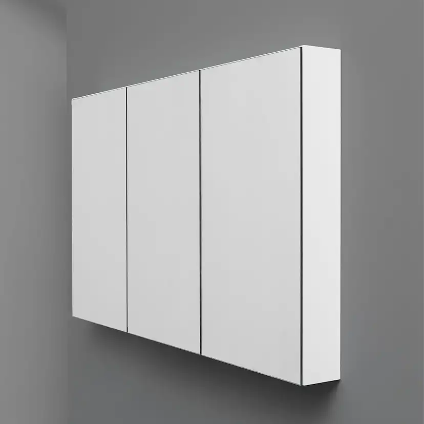 4AQUA Spegelskåp 100 vit blank Vit Blank, 1000 mm
