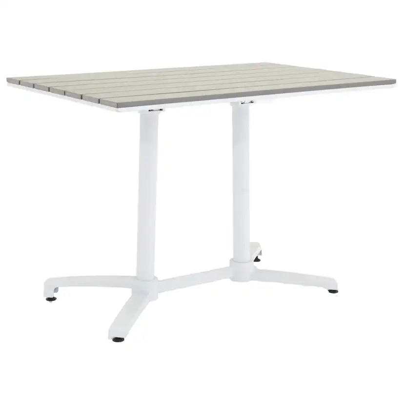 Denver Café Table 120*70 - Matte White /Grey Aintwood Vit/Grå