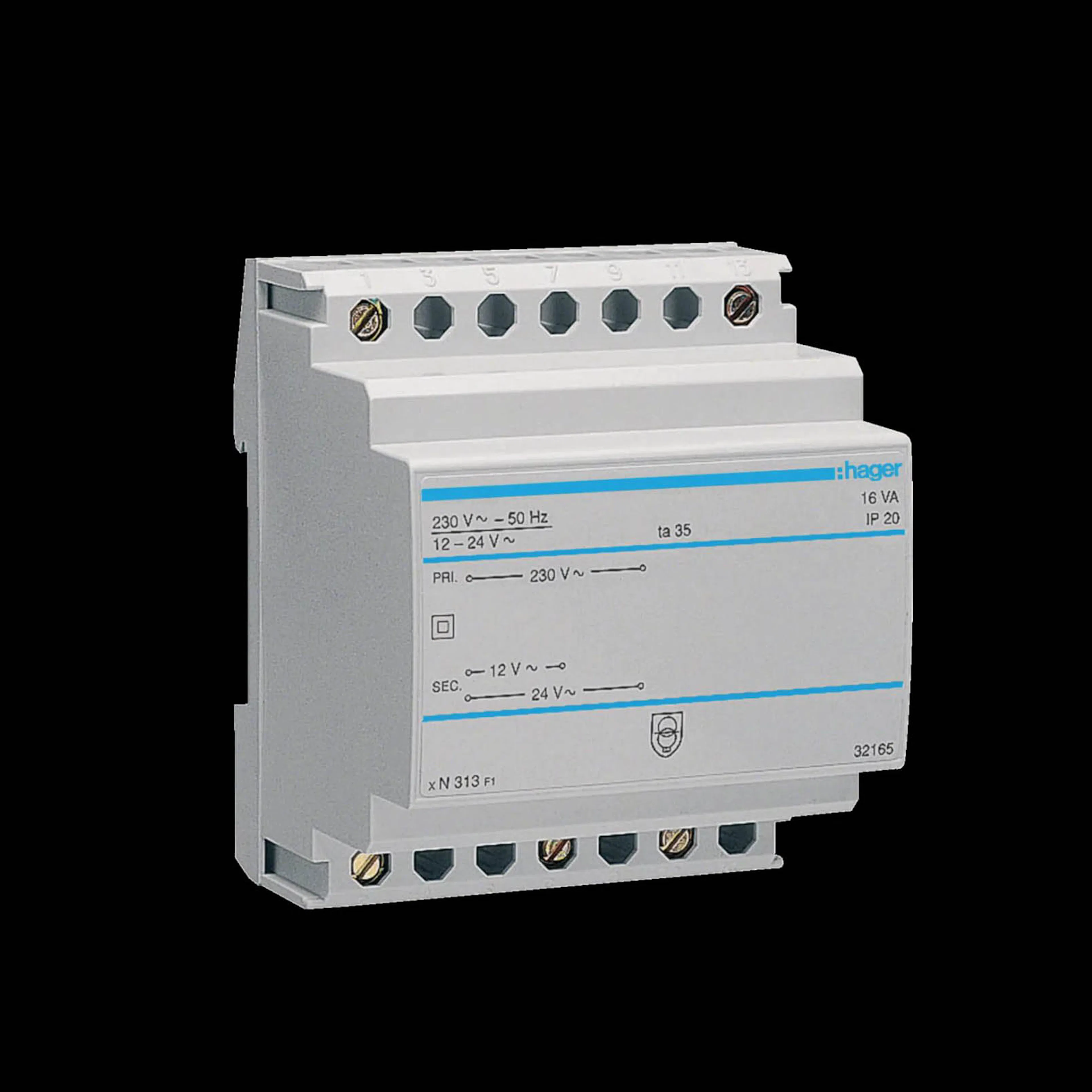 Skyddstransformator Hager 12/24 V AC