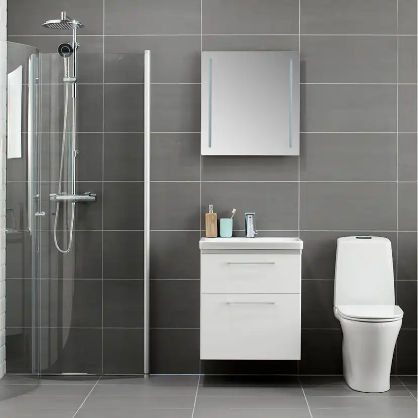 Contura Shower Showerama 10-4 duschvägg för rund Duschhörna: B=90cm, L=9 Mått: 900x900x2000 mm