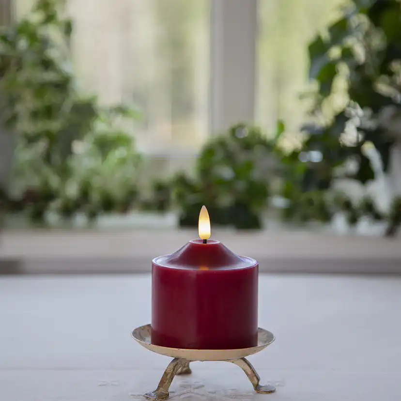 LEDBlockljus Flamme 7,5x9,5 cm