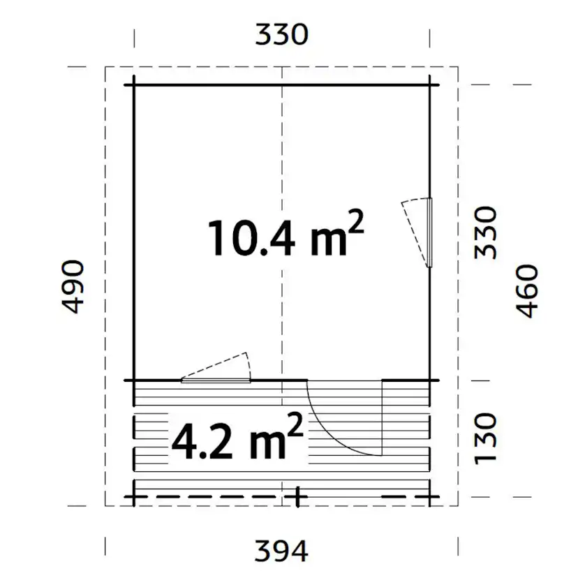 Stuga Palmako Sylvi 15,2 m2