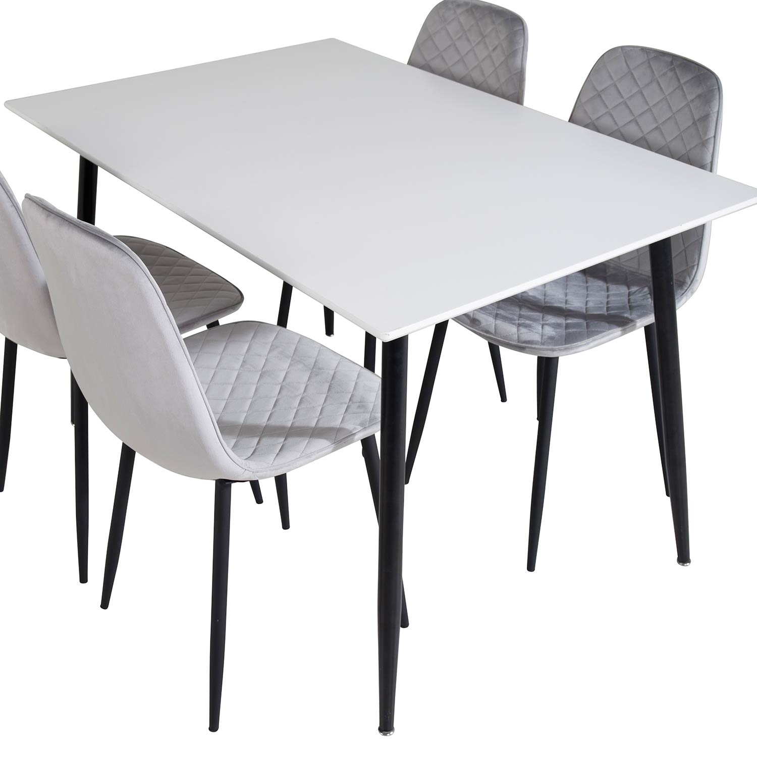 Matgrupp Venture Home Pobbie med 4 Phoi Stolar Sammet