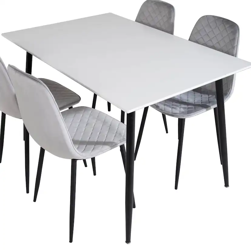 Matgrupp Venture Home Pobbie med 4 Phoi Stolar Sammet