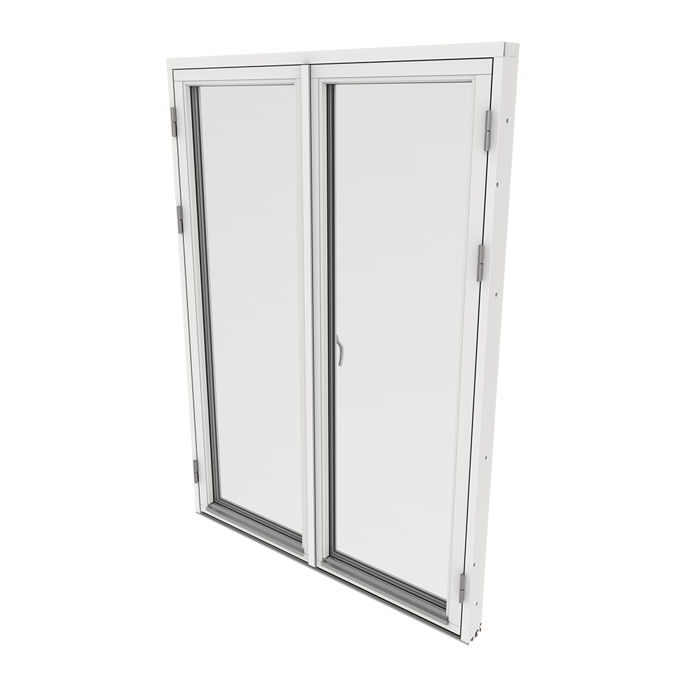Parfönsterdörr Outline Helglasad 3-Glas Trä