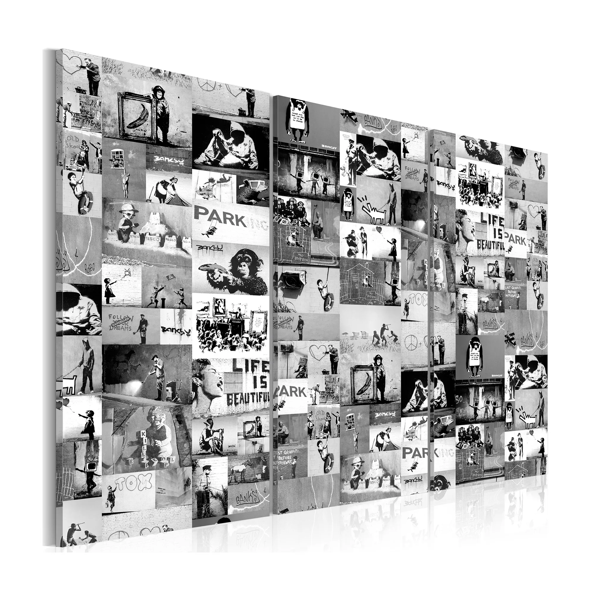 Tavla Arkiio Banksy Graffiti Collage III