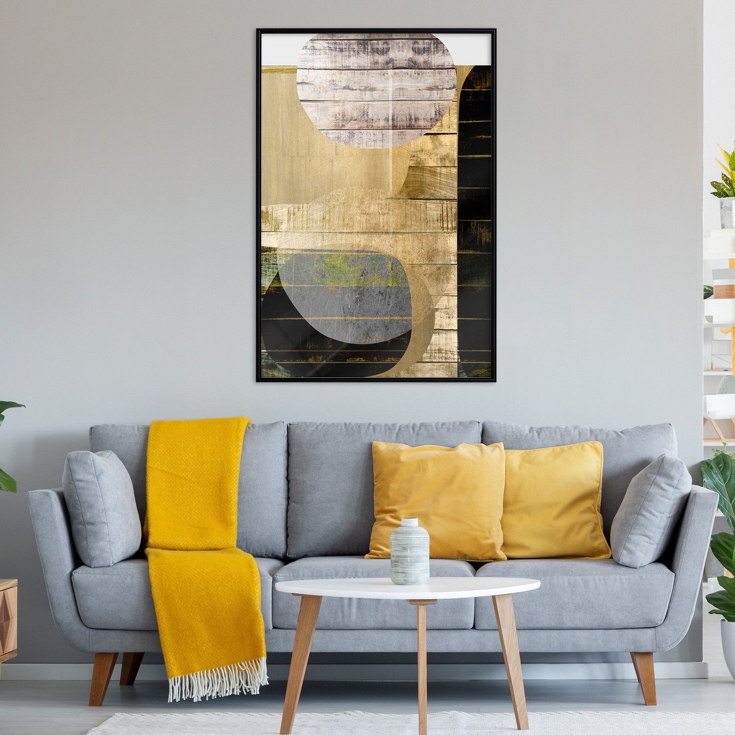 Affisch - Abstract Construction [Poster] 20x30 Svart ram, 20x30 cm
