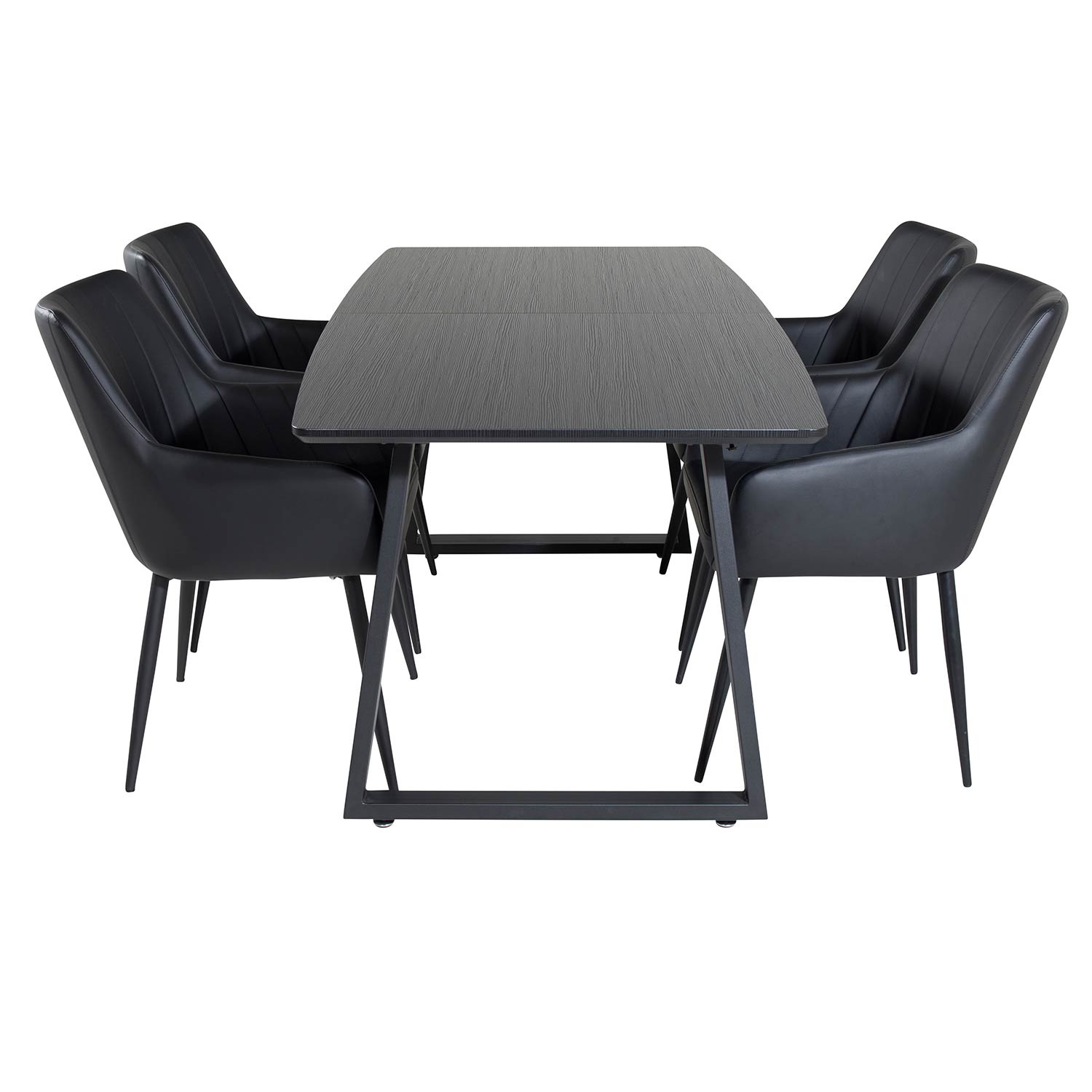 Matgrupp Venture Home Ina med 4 Corina Stolar Konstläder