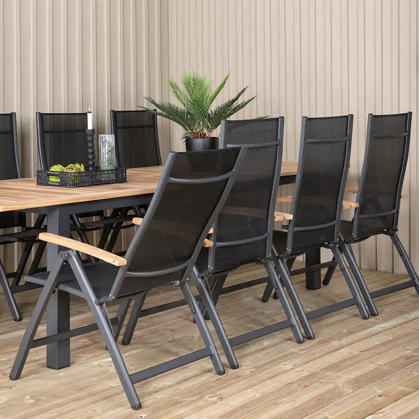 Matgrupp Venture Home Perla med 8 Perla Positionsstolar
