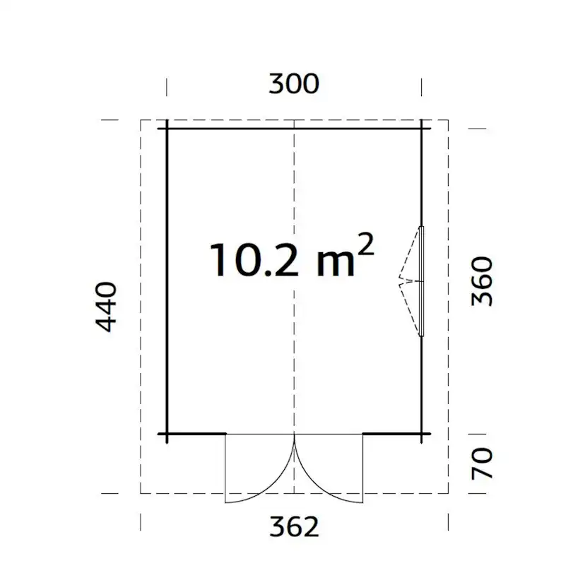 Stuga Palmako Sally 10,8 m2
