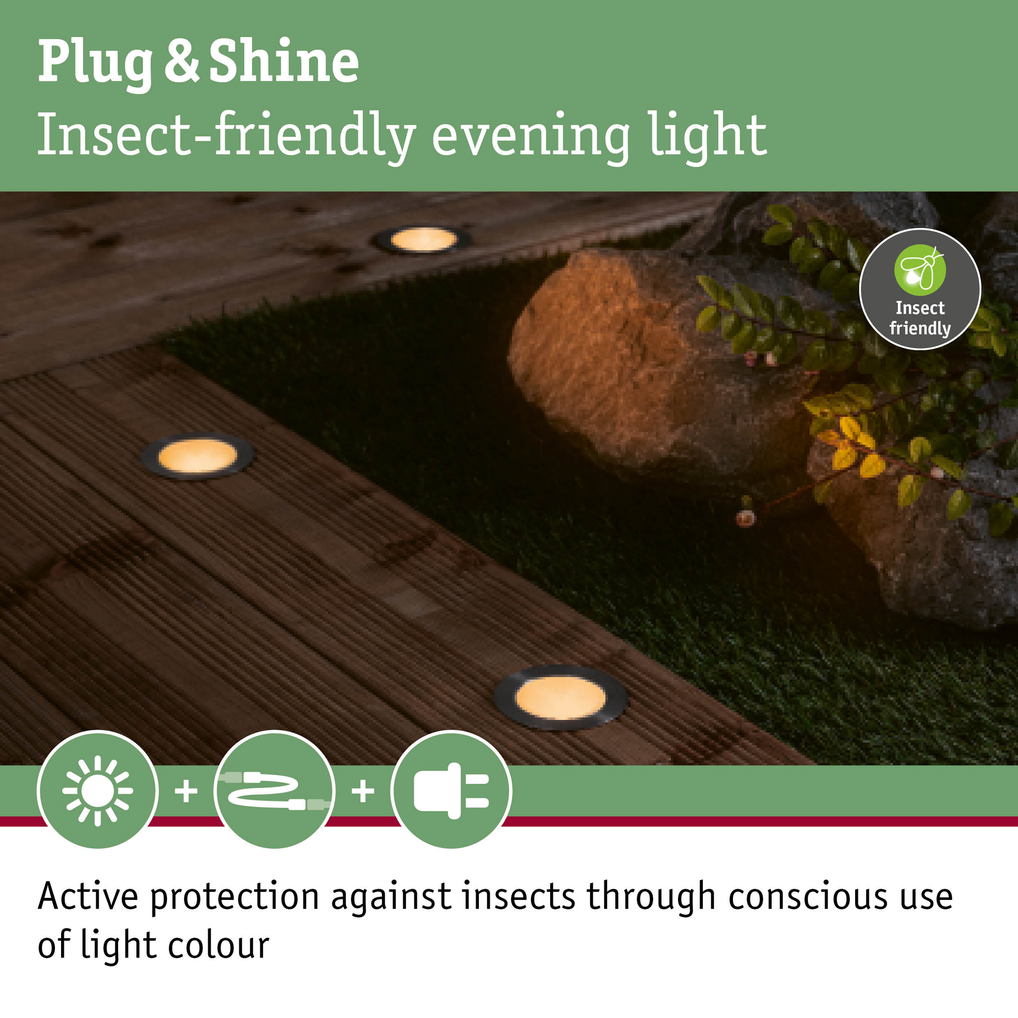 LED Infälld Markbelysning Paulmann Plug & Shine Floor Eco Spot IP67 24V