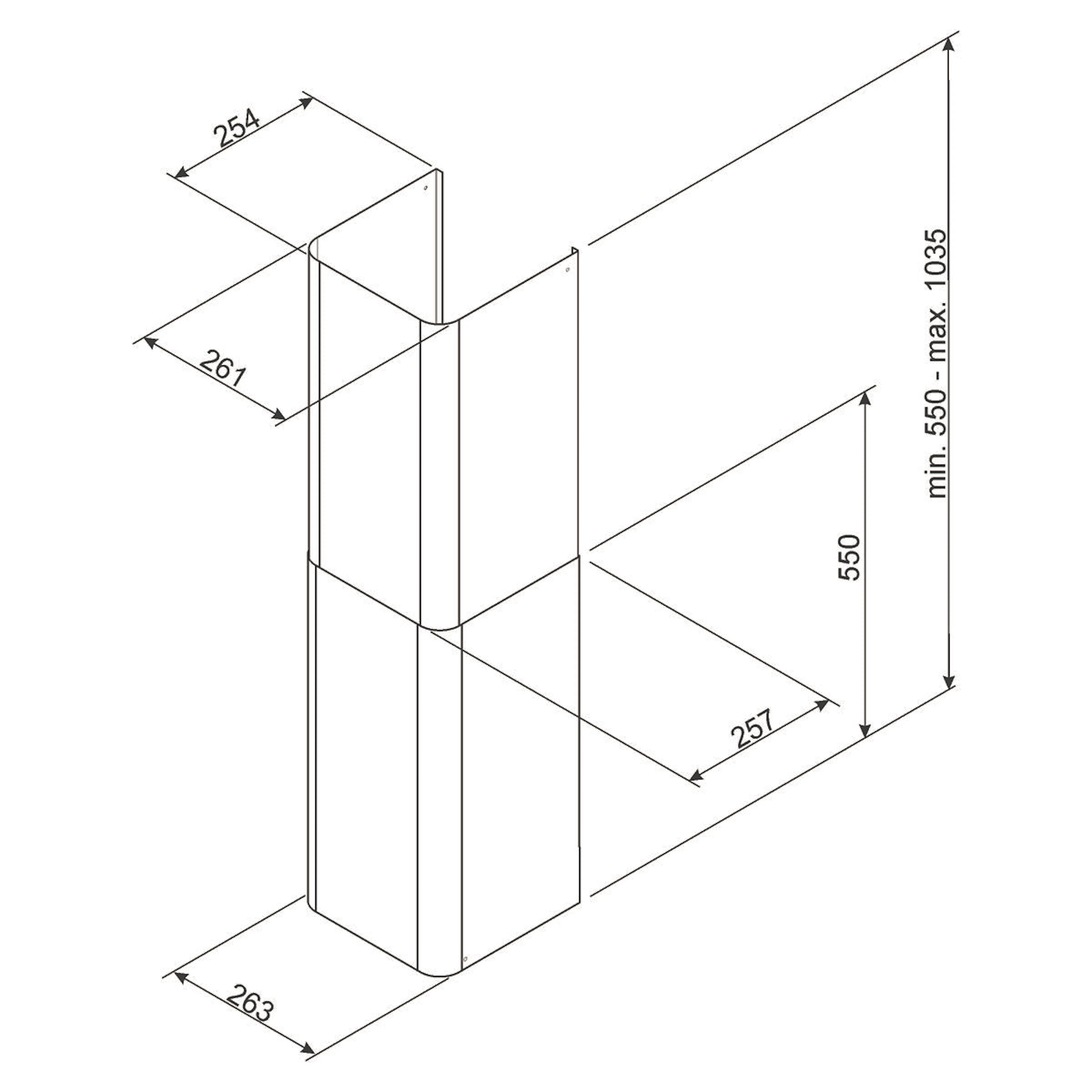 Skorsten Smeg KITCMNFABCR till Köksfläkt