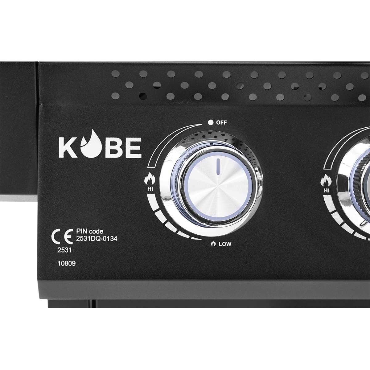 Gasolgrill Kobe Premium 5 Brännare Med Sidobrännare & Glaslock