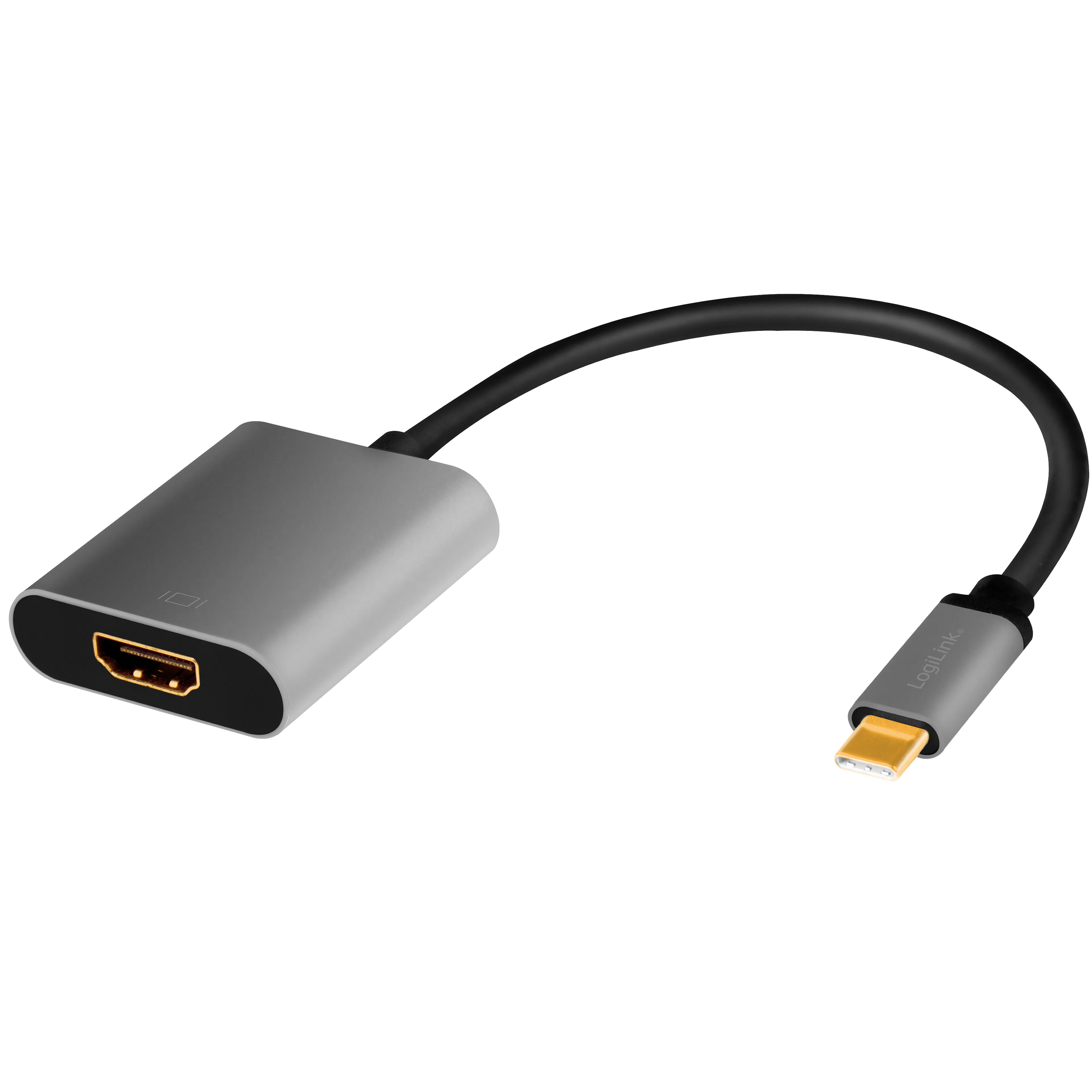 Adapter LogiLink USB-C till HDMI 4K/60Hz Aluminium 15 cm