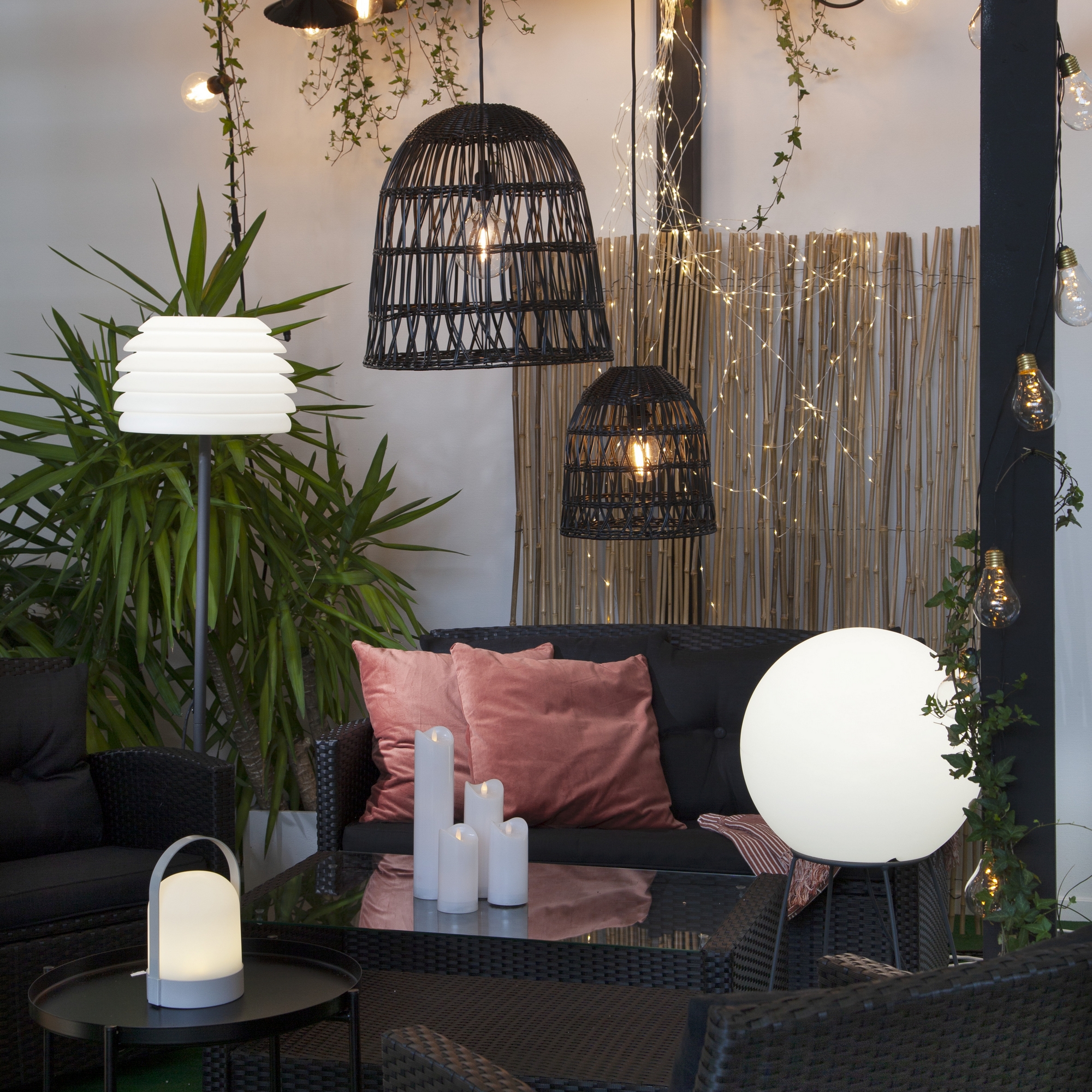 Golvlampa Star Trading GardenLight Rhodos Utomhuslampa Vit