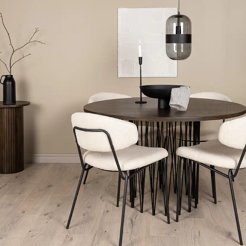 Matgrupp furniture/fashion Stone med 4 Chico Stolar Runt