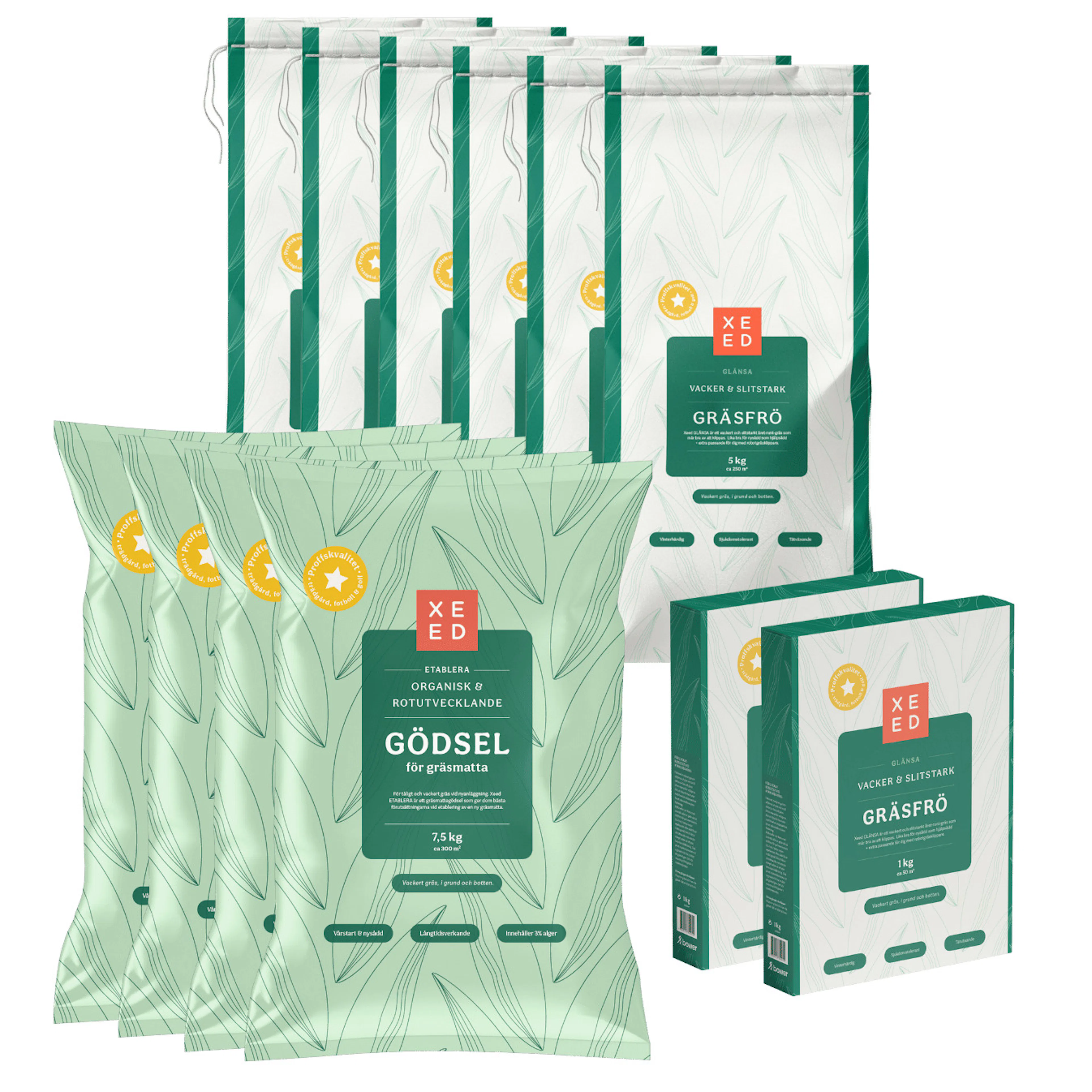 Gräsfrö Xeed Paket Med Gödsel Nyanläggning 1050 kvm