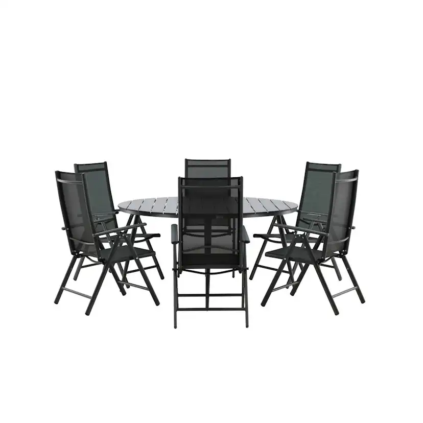 Matgrupp Venture Home Break Matgrupp Utomhus Rund 150 cm med 6 Break Positionsstol
