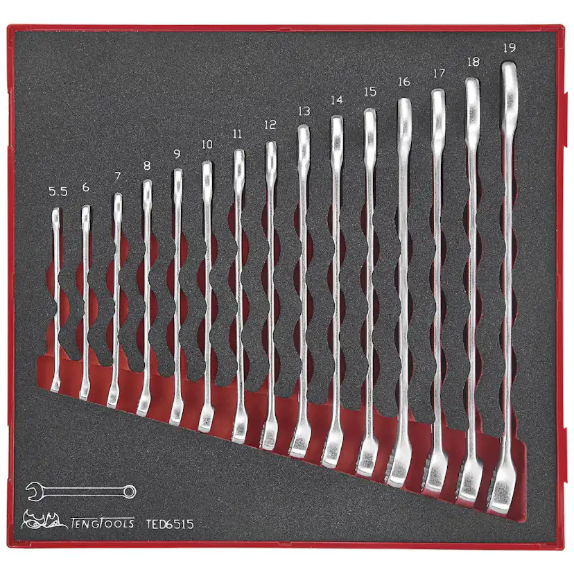 U-ringnyckelsats 15 delar Teng Tools TED6515