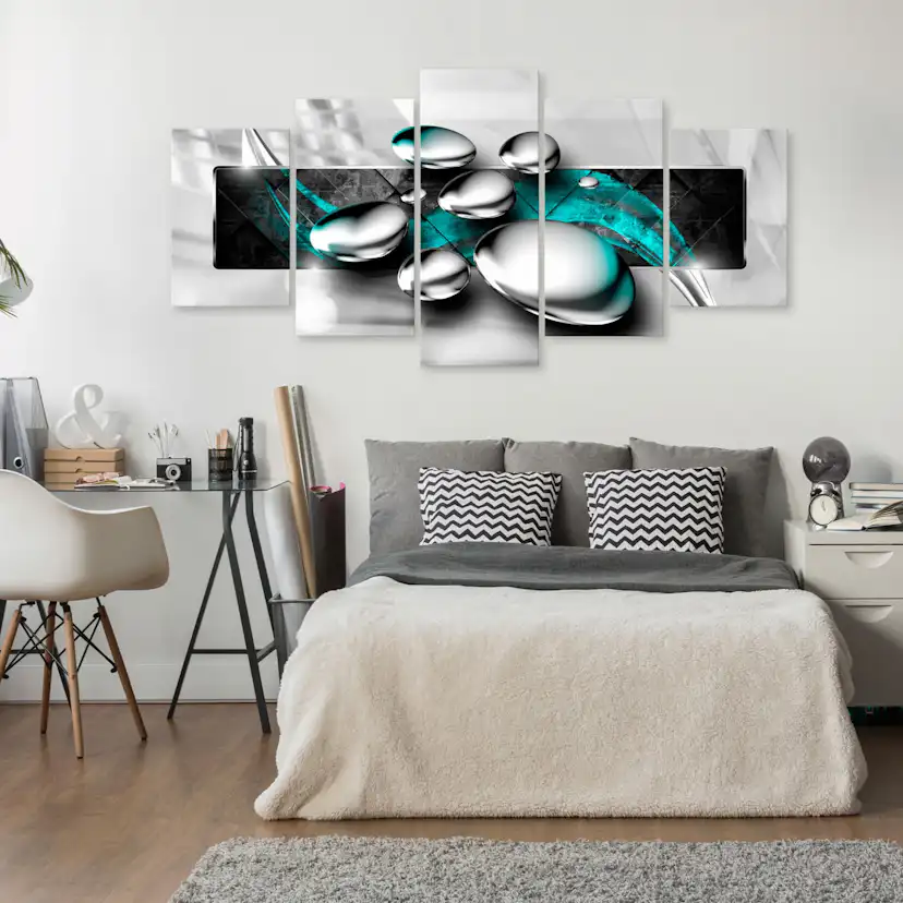 Tavla Arkiio Shiny Stones Wide Turquoise 5 delar