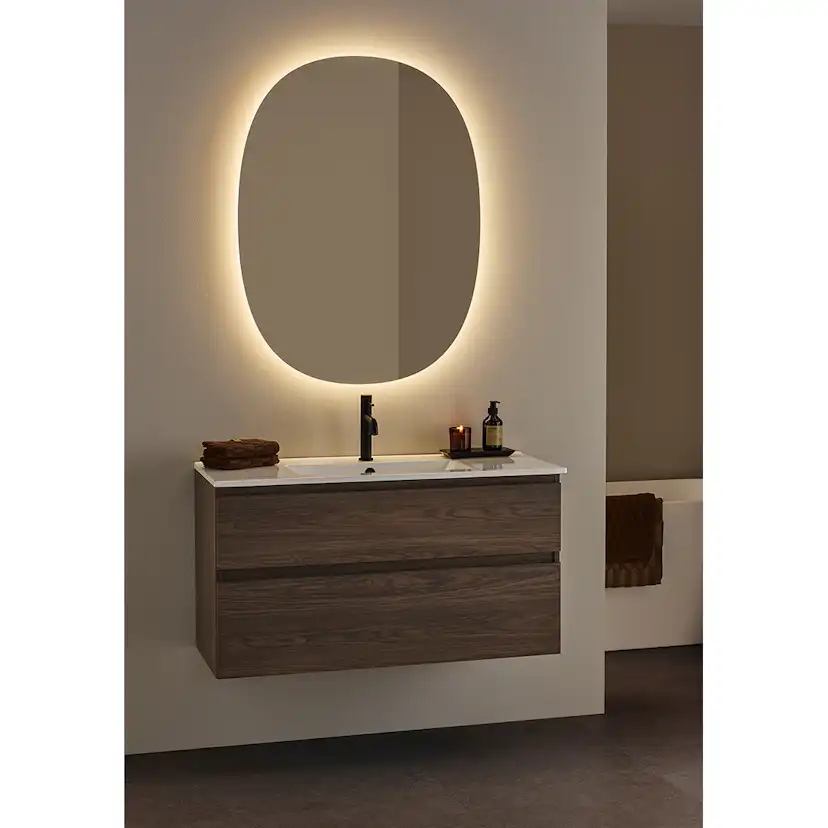Spegel Hafa Ellipse LED 1000x750