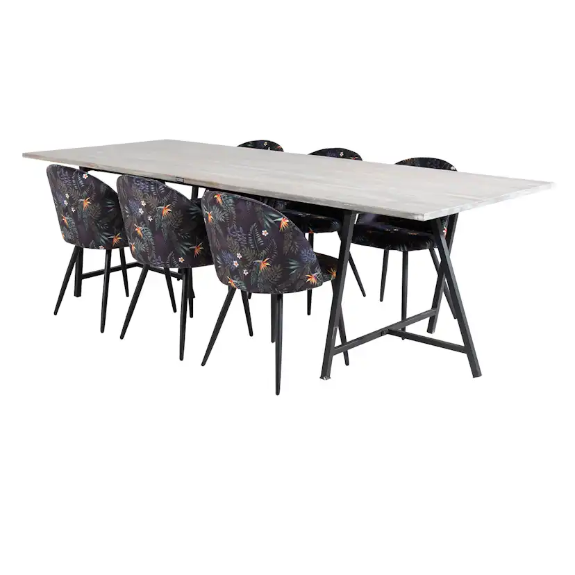 Matgrupp Venture Home Jenni med 6 Valentina Stolar