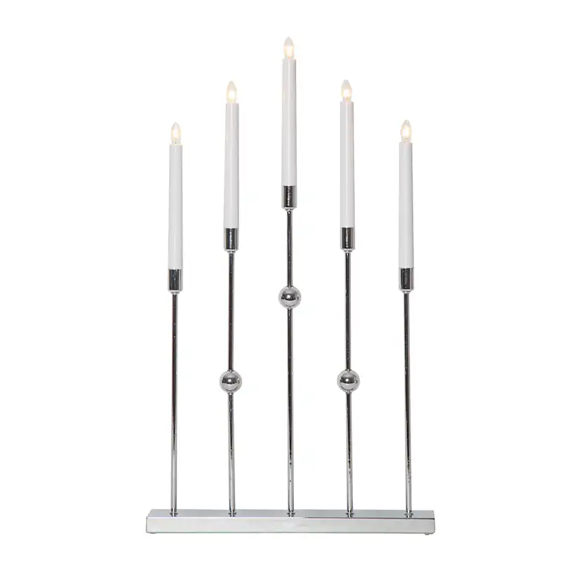 Ljusstake Gustavo 5-armad Chrome Chrome