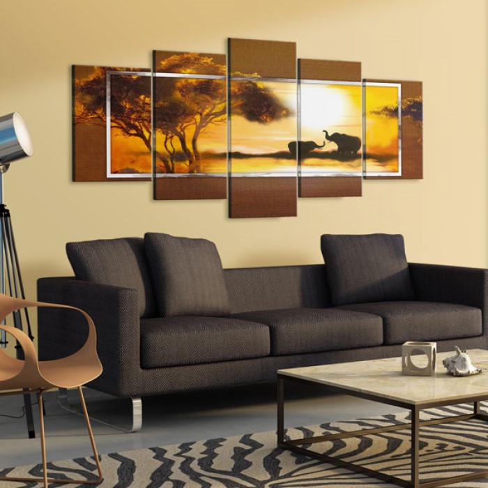 Tavla Arkiio Möte På Savannen