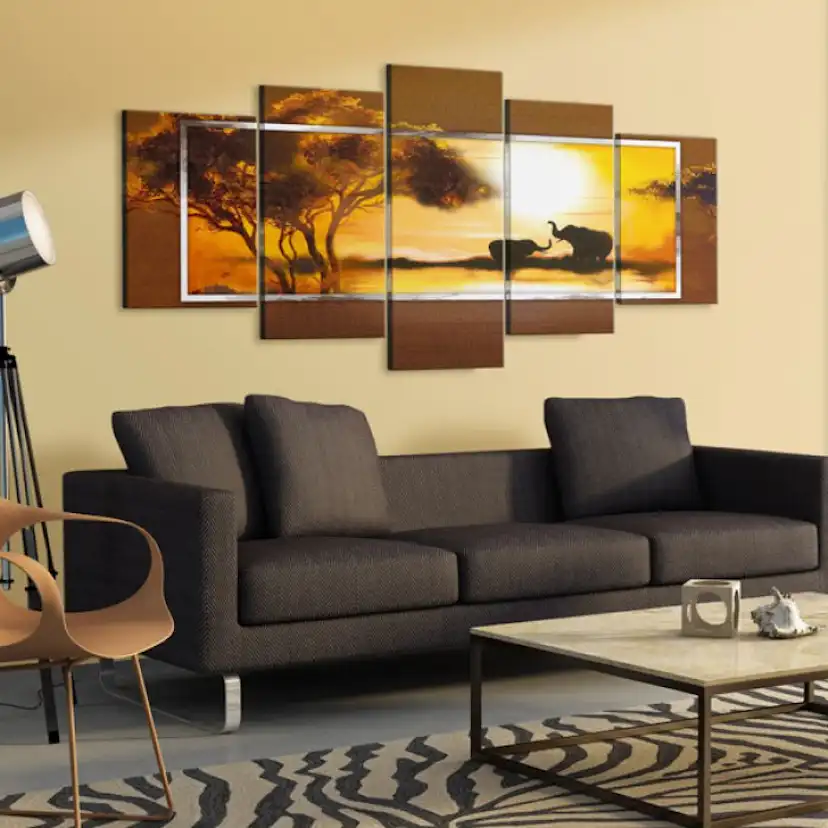 Tavla Arkiio Möte På Savannen