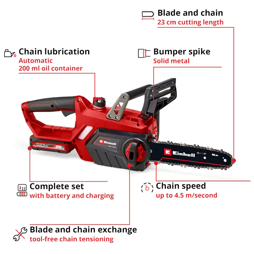 Kedjesåg Einhell GE-LC 18 Li Kit (1x3Ah)
