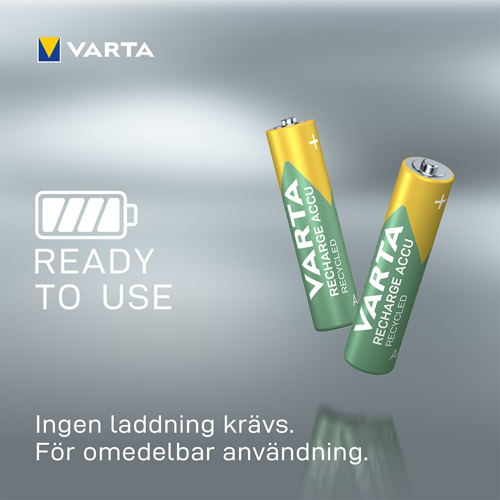 Batteri VARTA Laddningsbara Alkaliska AAA 800 mAh 4-Pack