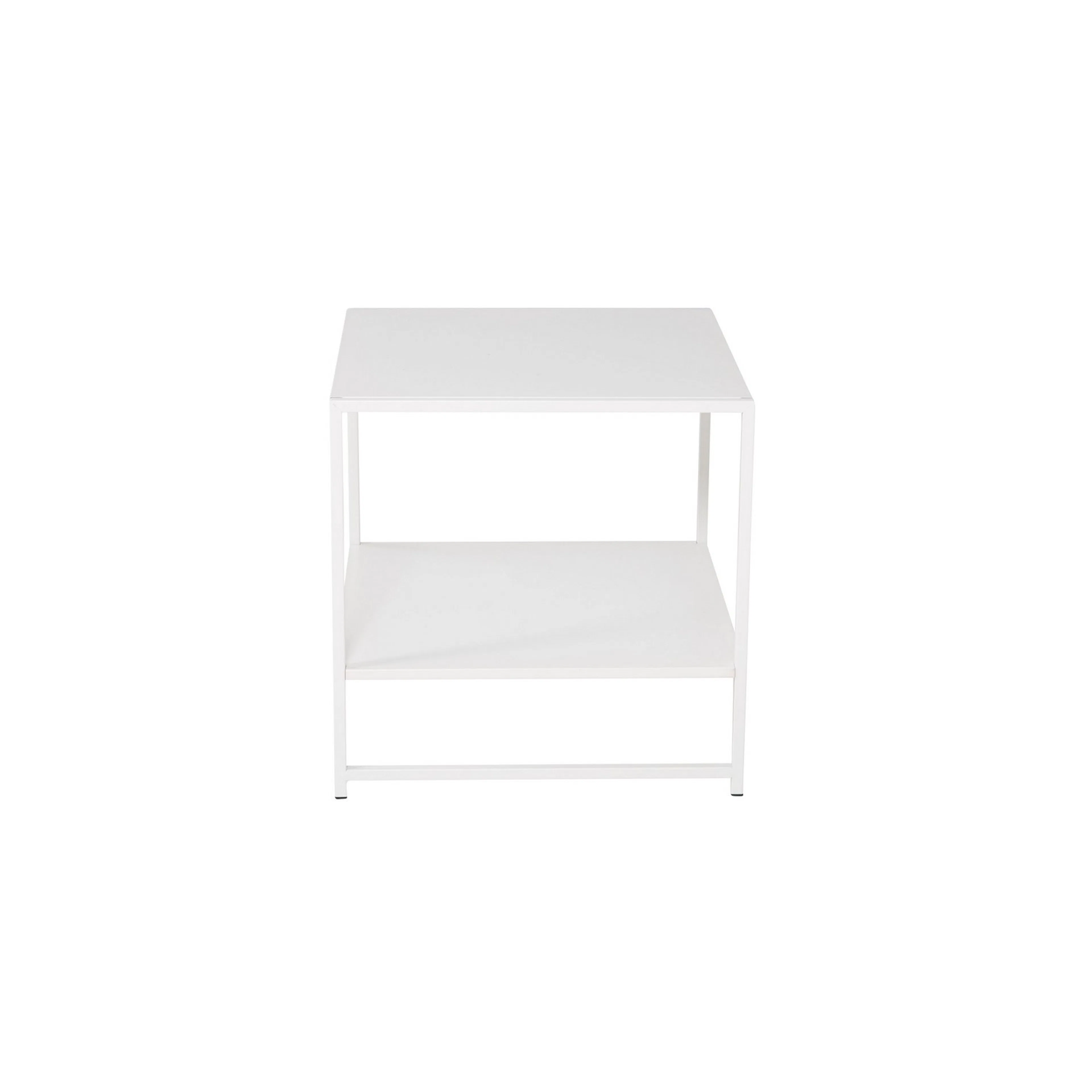 Staal - Side table with Shelf - White Vit