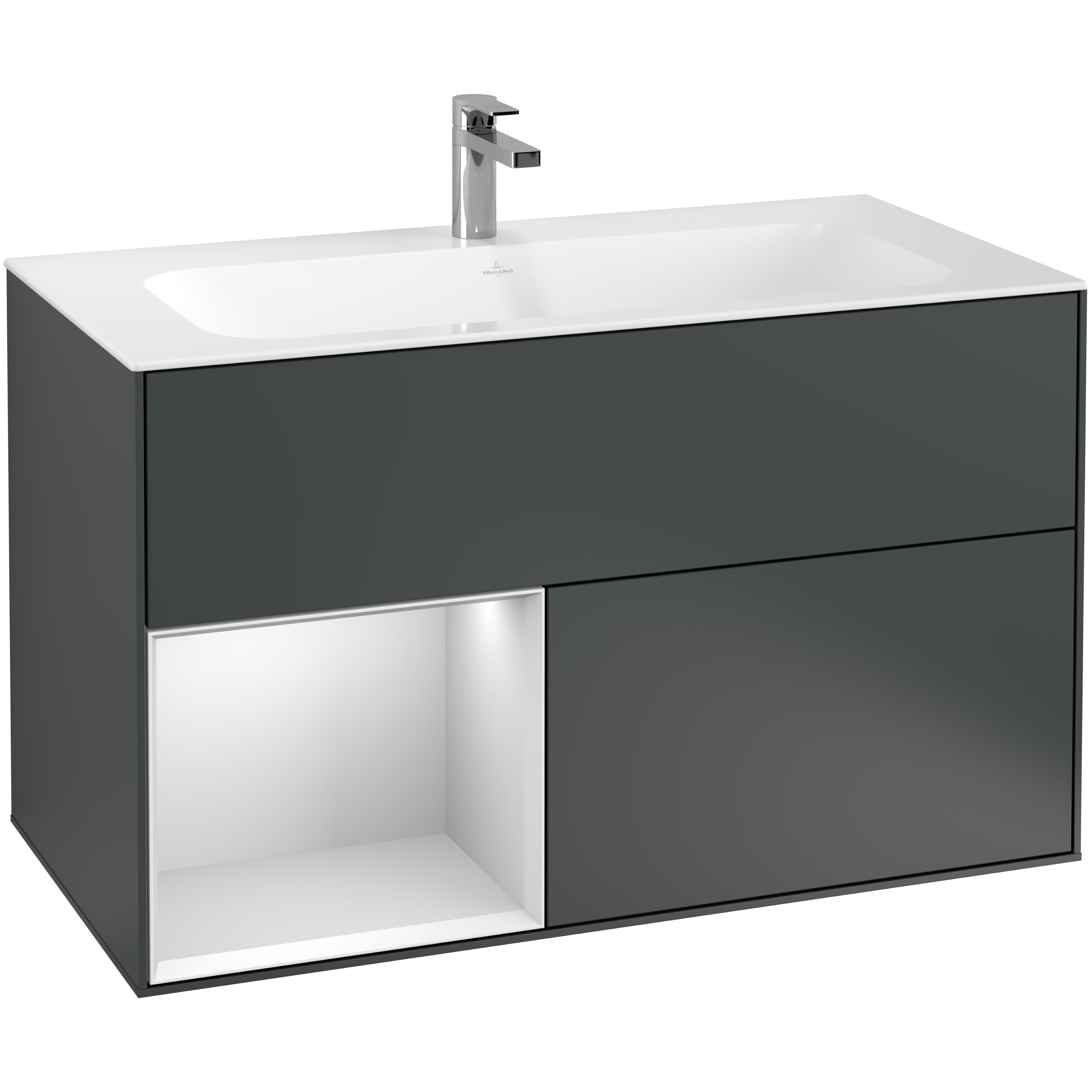 Tvättställsskåp Villeroy & Boch Finion med 2 Lådor och Hylla för Inbyggt Tvättställ