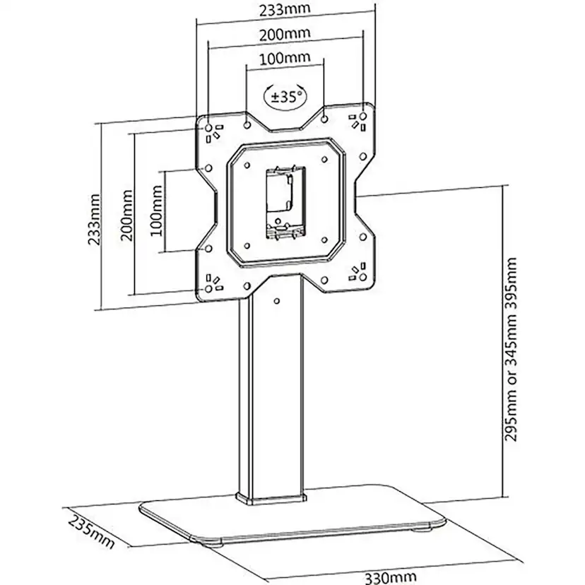 Bordsstativ Mozi Small för 23-43 tum