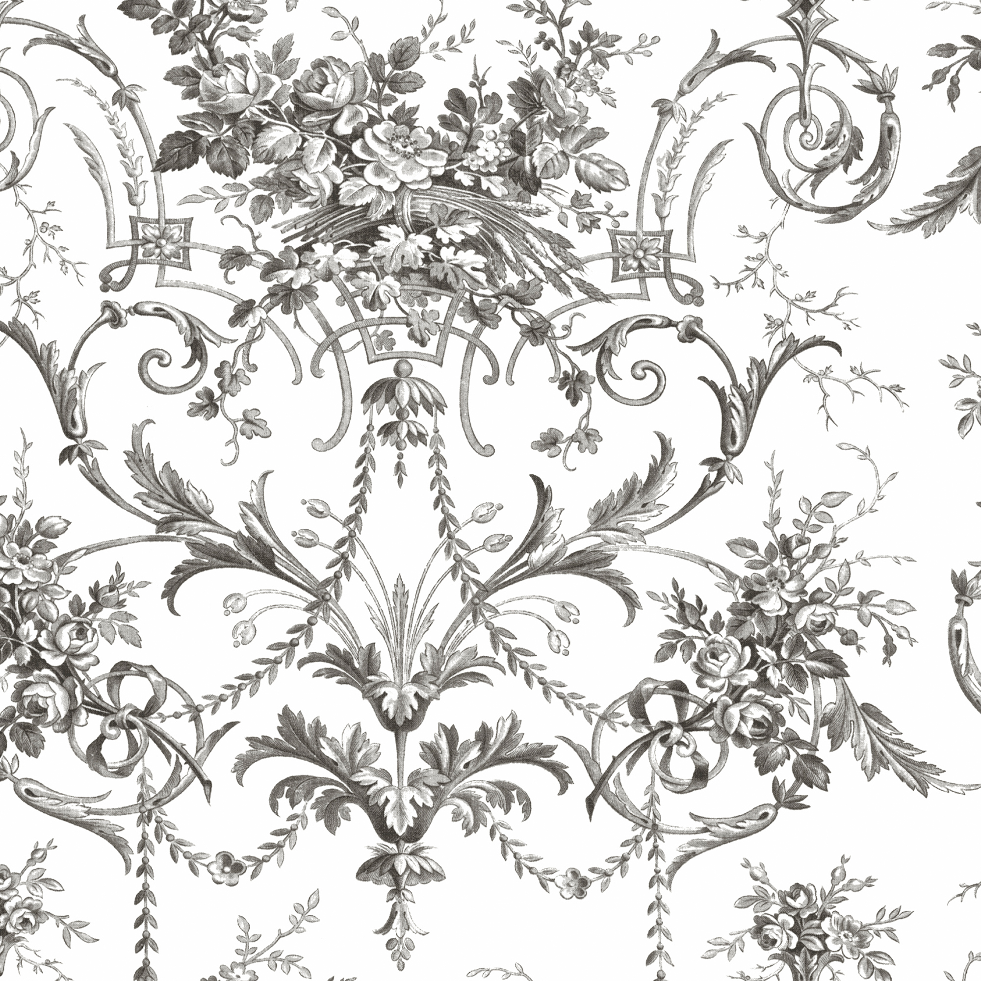 Tapet Laura Ashley Tuileries Charcoal Grå 122768
