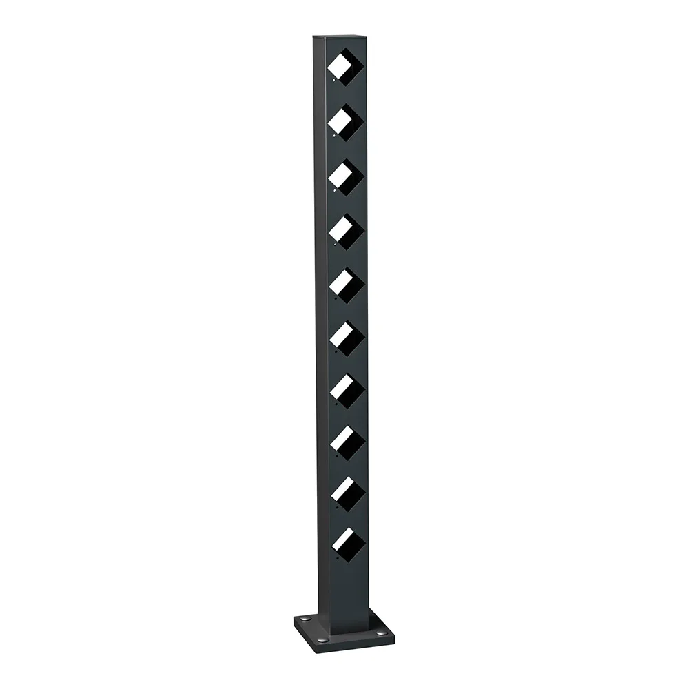 Staketstolpe Bolmen 995mm Mellanstolpe SVART Höjd: 995 mm, Svart