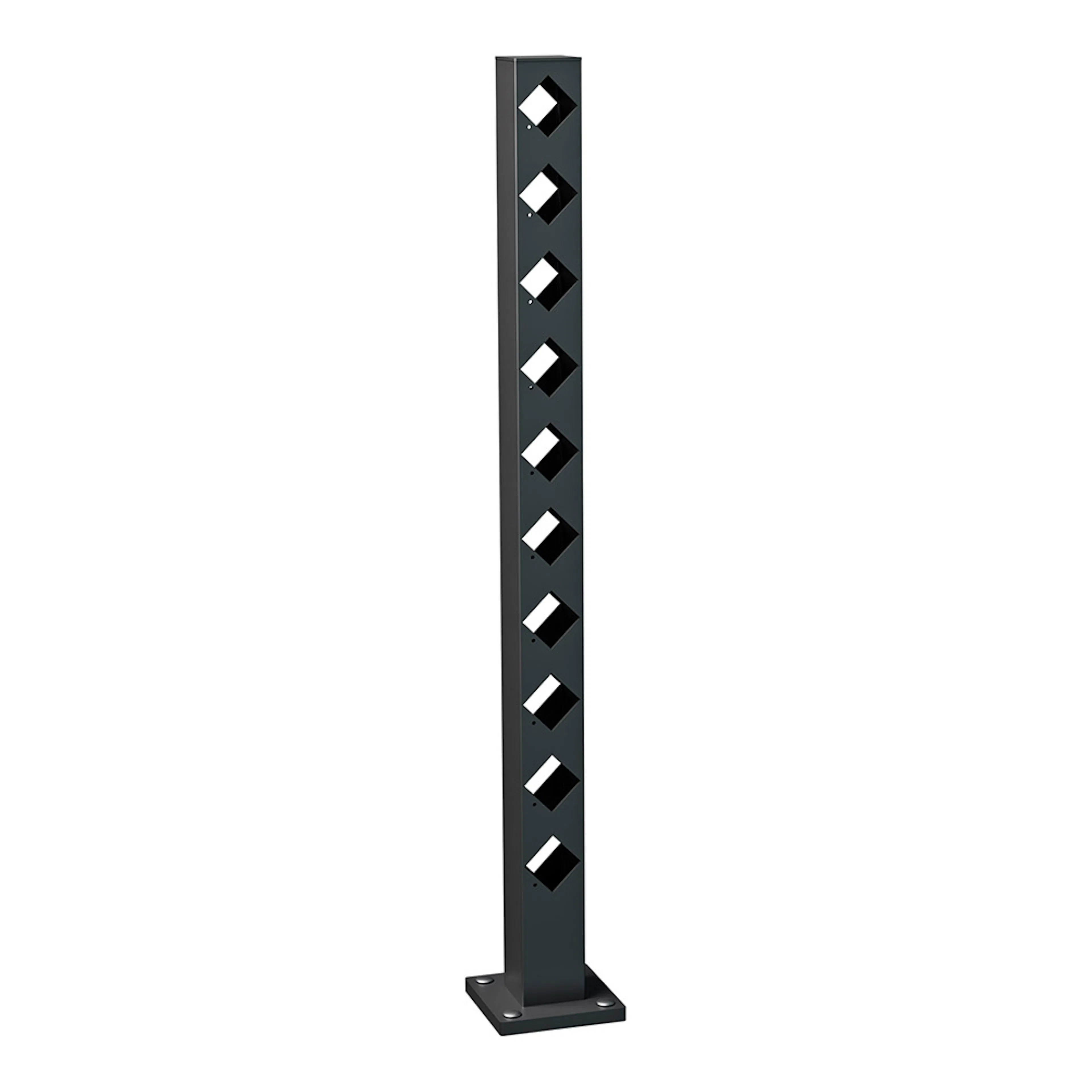 Staketstolpe Bolmen 995mm Mellanstolpe SVART Höjd: 995 mm, Svart