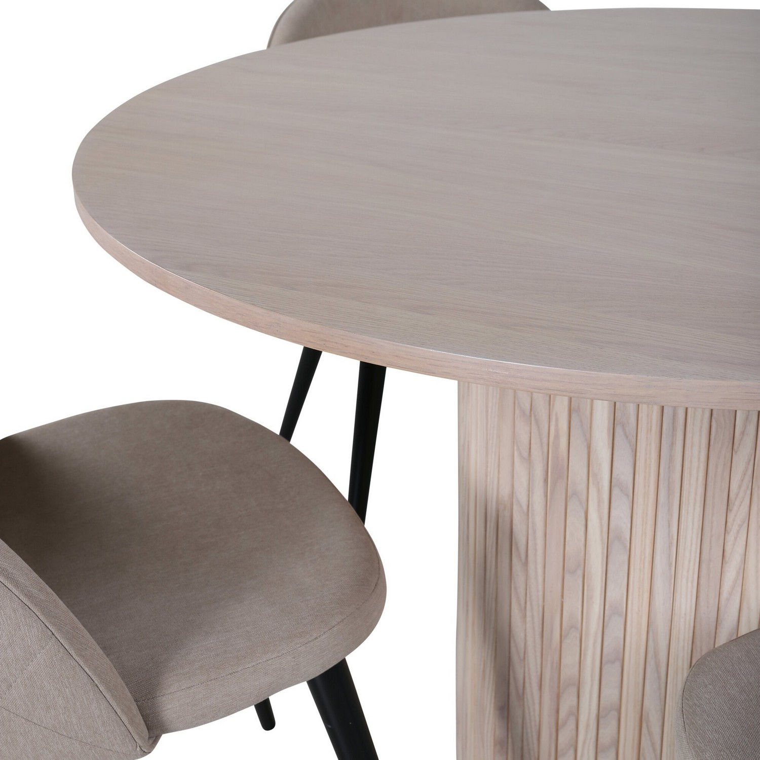 Matgrupp Venture Home Bianca Rund med 4 Valentina Stitcthes Stolar Polyester