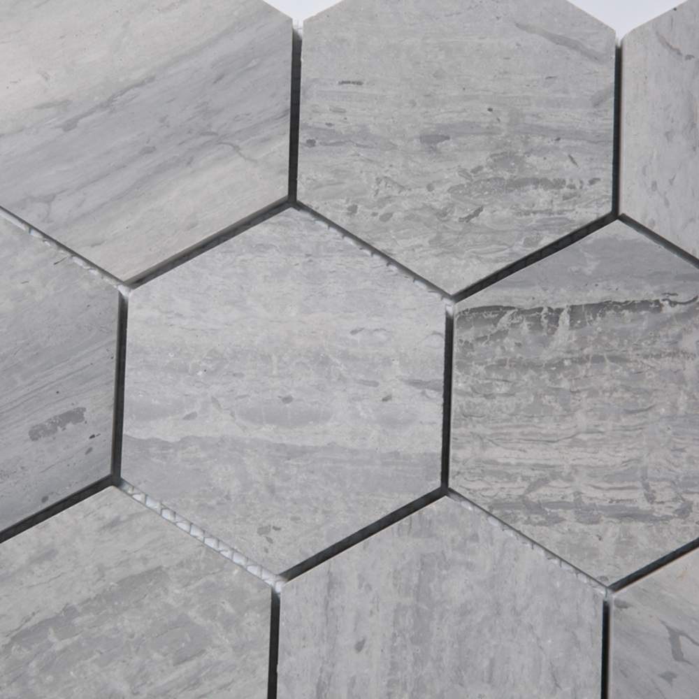 Natursten ArtStone Norway Blue Hexagon Polerad 10x10 cm