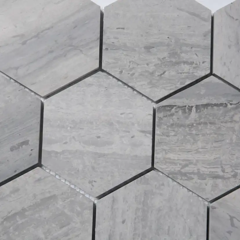 Natursten ArtStone Norway Blue Hexagon Polerad 10x10 cm