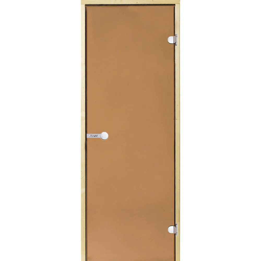 Glasdörr Harvia Brons med Furukarm 7x19
