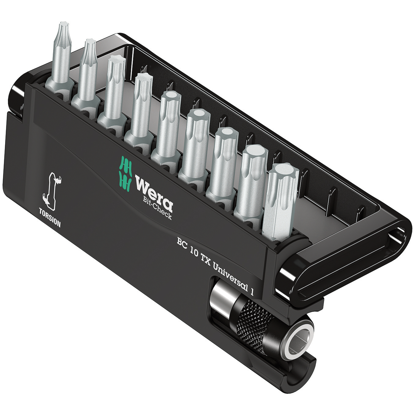 Bitskassett Wera Bit-Check 10 Tx Universal 1 9 Bits+Hållare